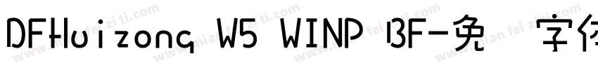 DFHuizong W5 WINP BF字体转换